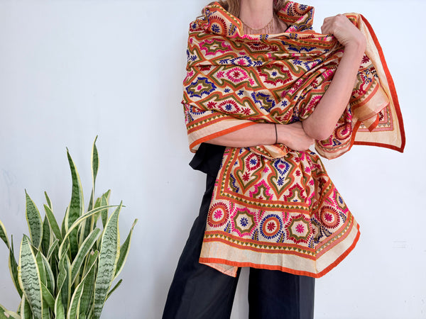 EMBROIDERY SILK SCARF 5