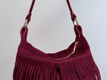 Cargar imagen en el visor de la galería, FRINGE BAG - BURGUNDY
