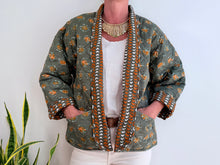 Cargar imagen en el visor de la galería, MINI BLOCK PRINT JACKET - GREEN
