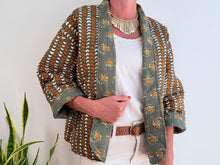 Cargar imagen en el visor de la galería, MINI BLOCK PRINT JACKET - GREEN
