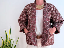 Cargar imagen en el visor de la galería, MINI BLOCK PRINT JACKET - BROWN
