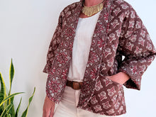 Cargar imagen en el visor de la galería, MINI BLOCK PRINT JACKET - BROWN
