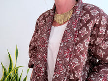 Cargar imagen en el visor de la galería, MINI BLOCK PRINT JACKET - BROWN

