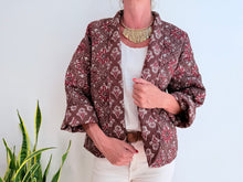 Cargar imagen en el visor de la galería, MINI BLOCK PRINT JACKET - BROWN

