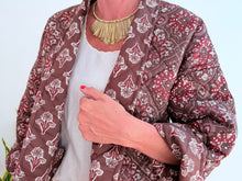 Cargar imagen en el visor de la galería, MINI BLOCK PRINT JACKET - BROWN
