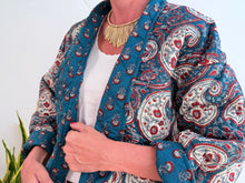 Cargar imagen en el visor de la galería, MINI BLOCK PRINT JACKET - BLUE

