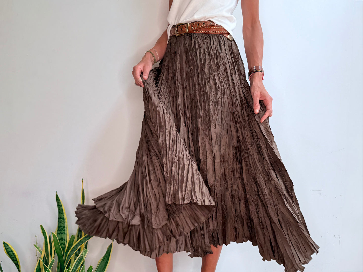 CAROLINA SKIRT - BROWN