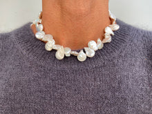 Load image into Gallery viewer, SMALL FLAT PEARL NECKLACE
