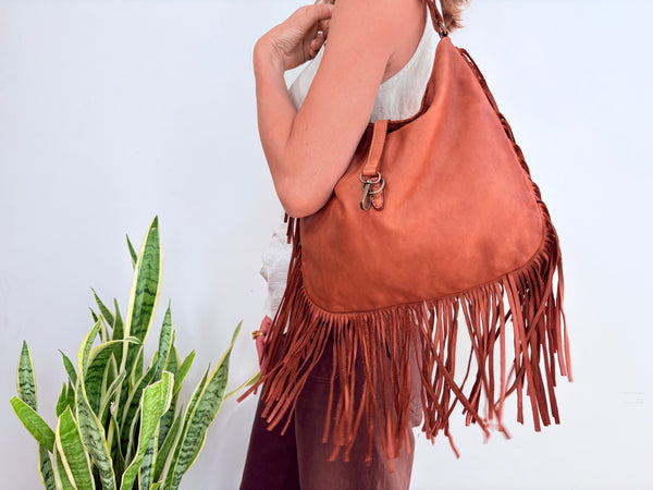 FRINGE BAG -  CAMEL