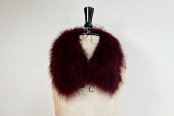 SHORT FOX COLLAR - BURGUNDY