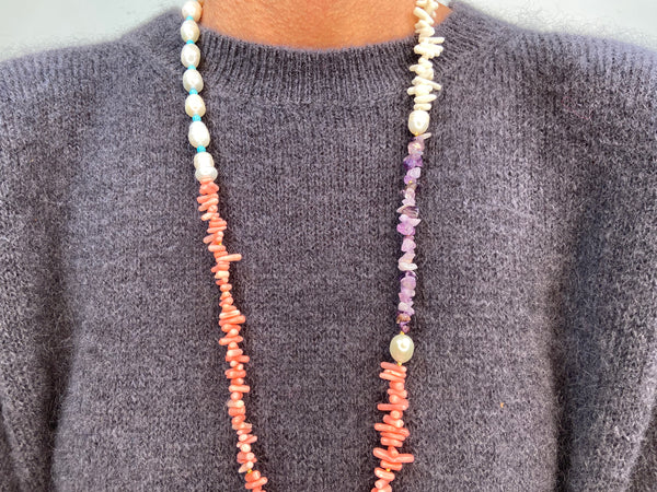 LONG CORAL NECKLACE