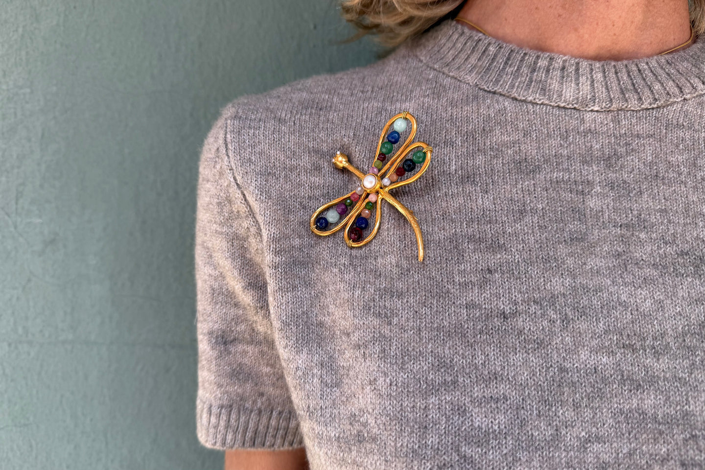 DRAGONFLY BROOCH - MULTICOLOR