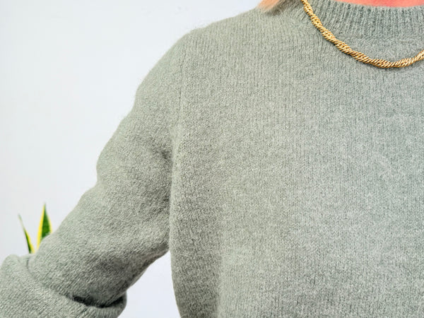 EVA ALPACA JUMPER - MILITARY GREEN