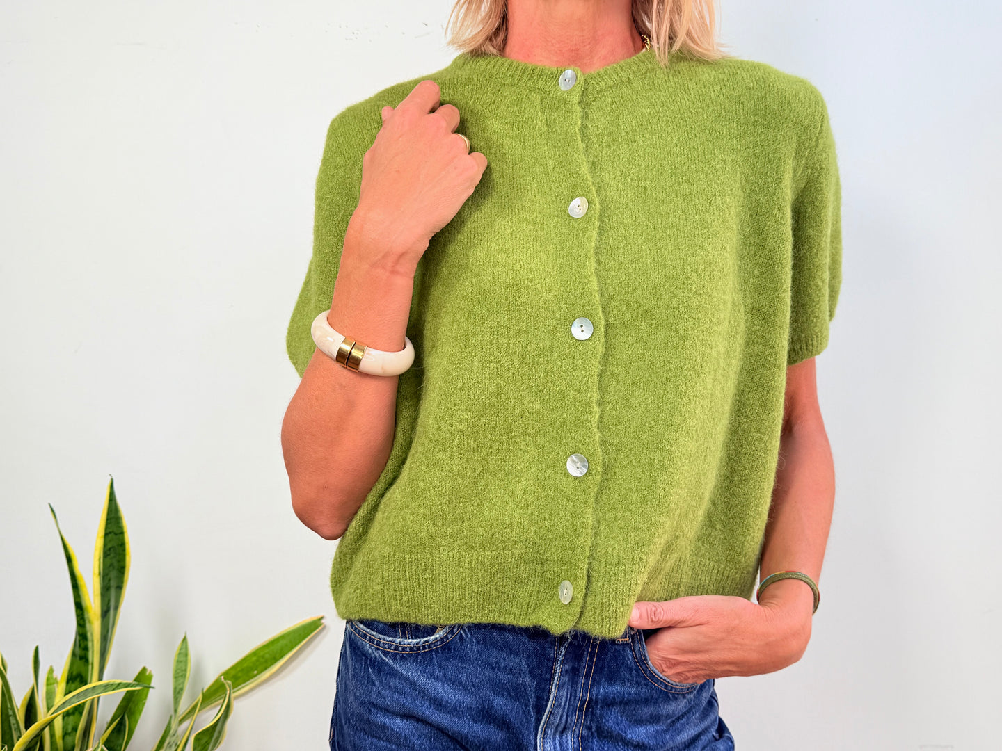 INGRID ALPACA MANGA CORTA  - GREEN