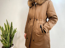 Load image into Gallery viewer, RABBIT/FOX PARKA - CAMEL
