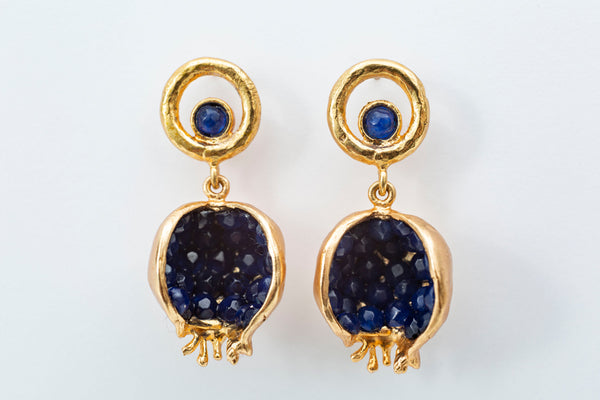 POMEGRANATE EARRING - NAVY