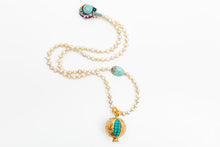 Load image into Gallery viewer, POMEGRANATE PEARL PENDANT - TURQUOISE
