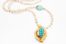 Load image into Gallery viewer, POMEGRANATE PEARL PENDANT - TURQUOISE

