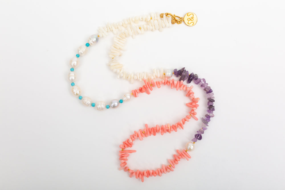 LONG CORAL NECKLACE