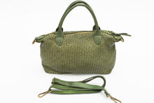 Cargar imagen en el visor de la galería, BRAIDED LEATHER BAG GREEN
