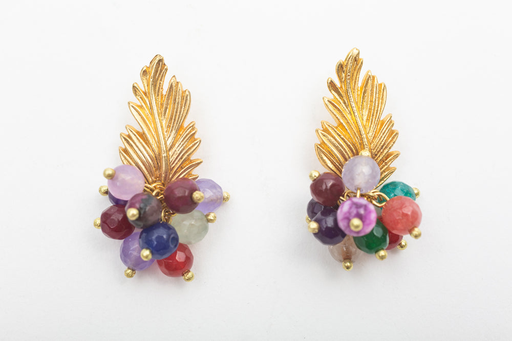 SHORT GRAPE EARRING - MULTICOLOR