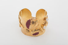 Load image into Gallery viewer, POMEGRANATE CUFF BRACELET - BURGUNDY
