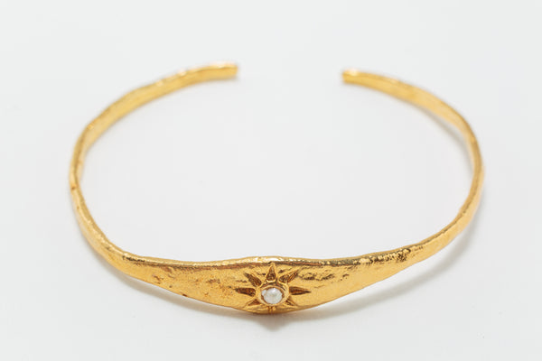 SUN BANGLE BRACELET - PEARL