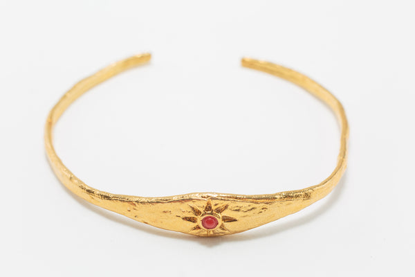 SUN BANGLE BRACELET - BURGUNDY