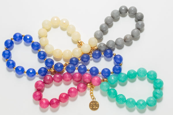 BILMA NECKLACE - FUCCIA AND TURQUOISE
