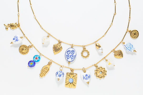 CERAMIC CHARMS NECKLACE