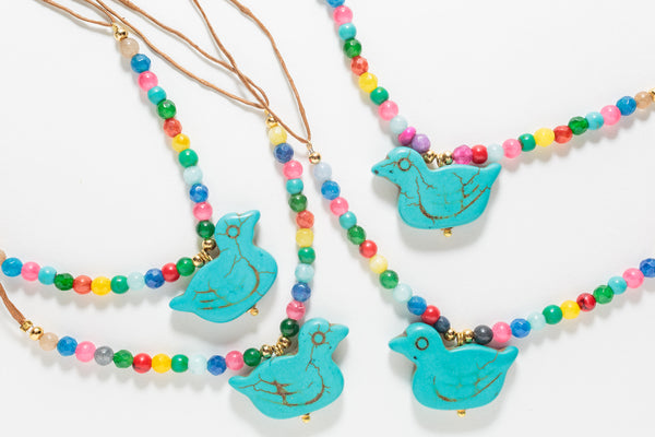 TURQUOISE DUCK NECKLACE