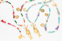 Charger l'image dans la galerie, GOLD FISH LONG NECKLACE - TURQUOISE
