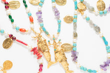 Charger l'image dans la galerie, GOLD FISH LONG NECKLACE - CORAL
