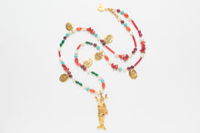 Charger l'image dans la galerie, GOLD FISH LONG NECKLACE - CORAL
