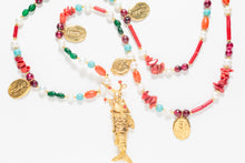 Charger l'image dans la galerie, GOLD FISH LONG NECKLACE - CORAL
