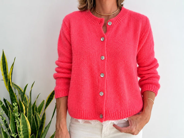 CAROLINE MOHAIR CARDIGAN - FLUOR QUISQUILLA