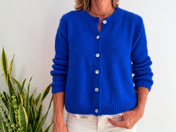 CAROLINE MOHAIR CARDIGAN -AZULON