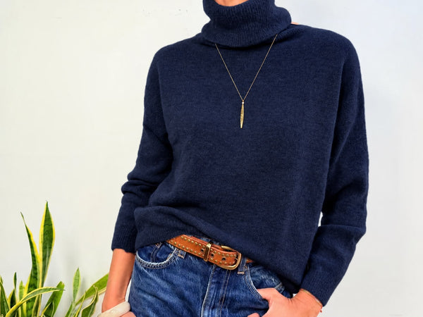 GRETA ROLLKRAGENJERSEY - GRAU
