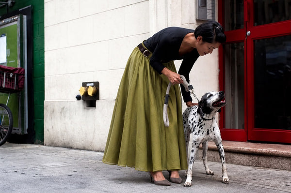 VOILE COTTON SKIRT - GREEN
