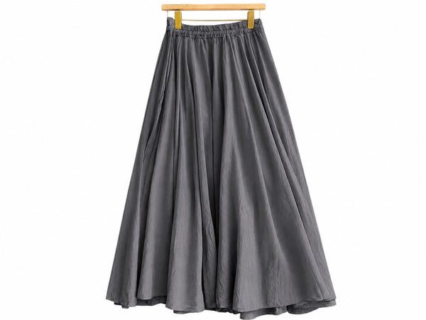 VOILE COTTON SKIRT GREY