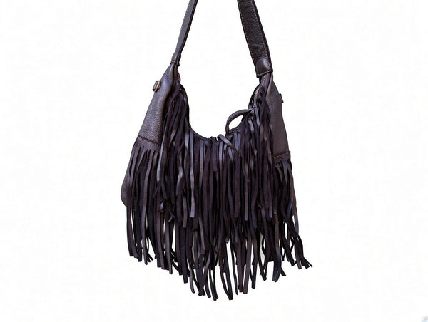 MINI FRINGE BAG - BLACK