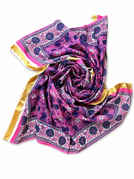 BLOCK PRINT PAREO - PINK