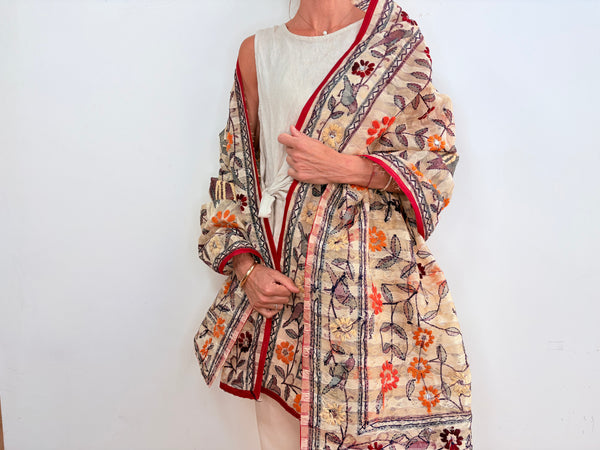 EMBROIDERY SILK SCARF 33