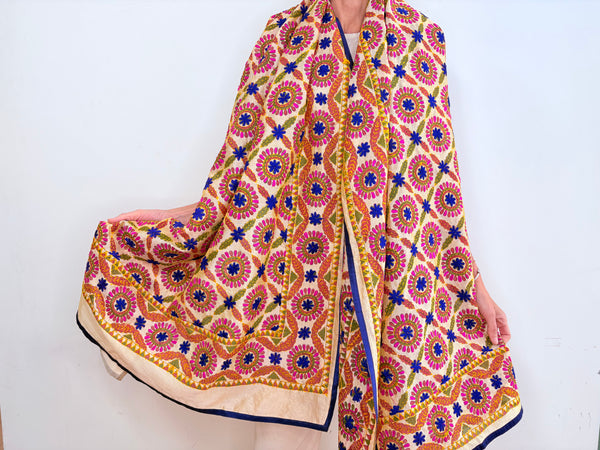 EMBROIDERY SILK SCARF 32