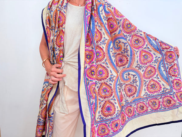 EMBROIDERY SILK SCARF 30