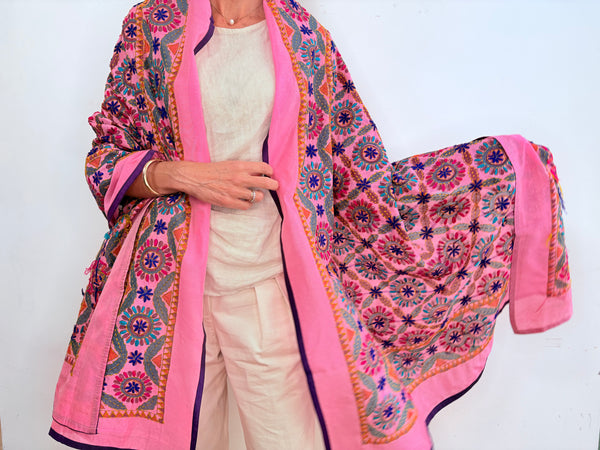 EMBROIDERY SILK SCARF 27