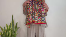 Load and play video in Gallery viewer, EMBROIDERY SILK SCARF 15

