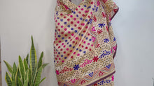 Load and play video in Gallery viewer, EMBROIDERY SILK SCARF 1
