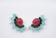 Load image into Gallery viewer, AMETHYST FAN EARRING - PRUNE
