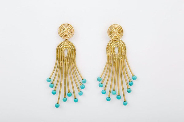 PEACOCK EARRING - TURQUOISE